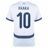 Maglia ufficiale Svizzera Xhaka 10 Trasferta Euro 2024 per Uomo